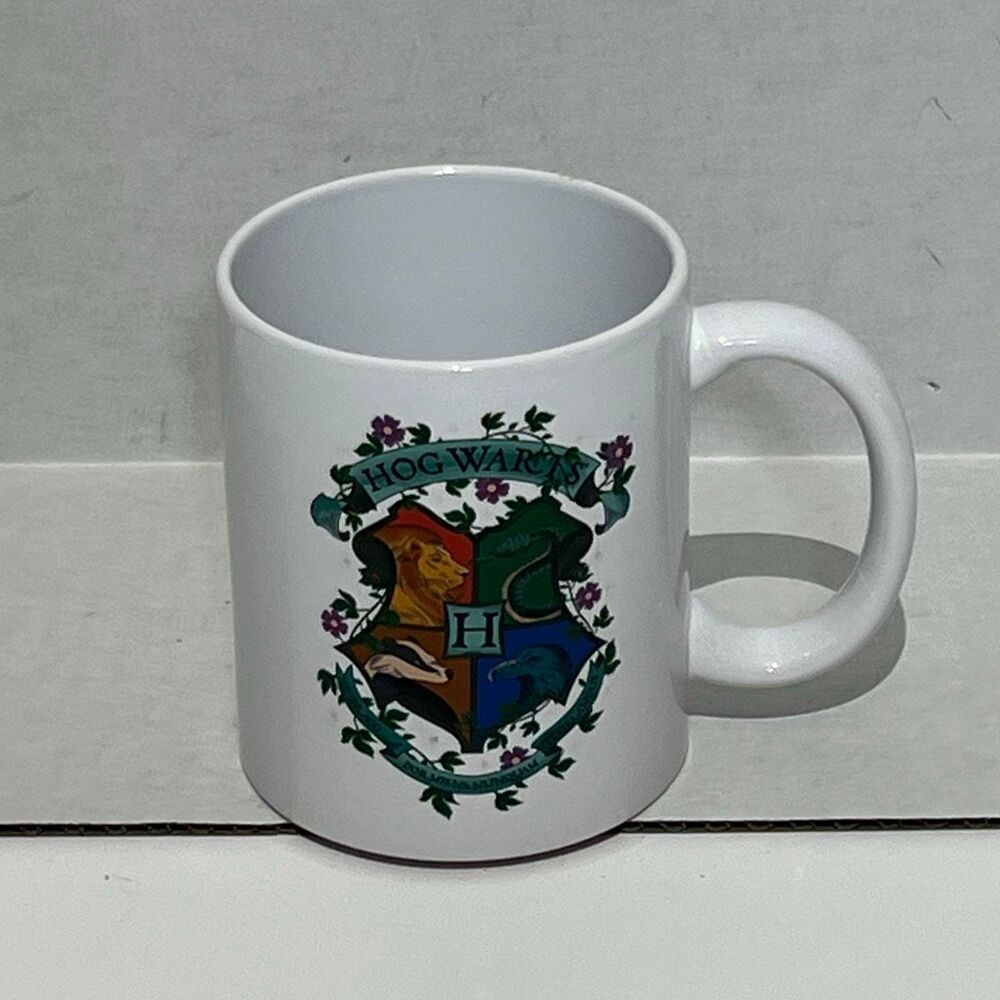 Modern Gourmet Foods White Ceramic Flora and Fauna Herbology‎ Hogwarts Crest Mug